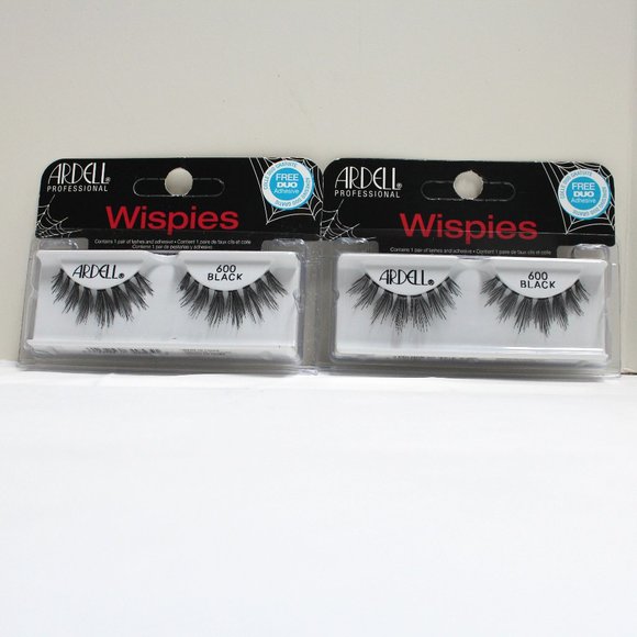 2 Sets New Ardell Professional False Eyelashes Wispies Number 600 Black - Picture 1 of 4